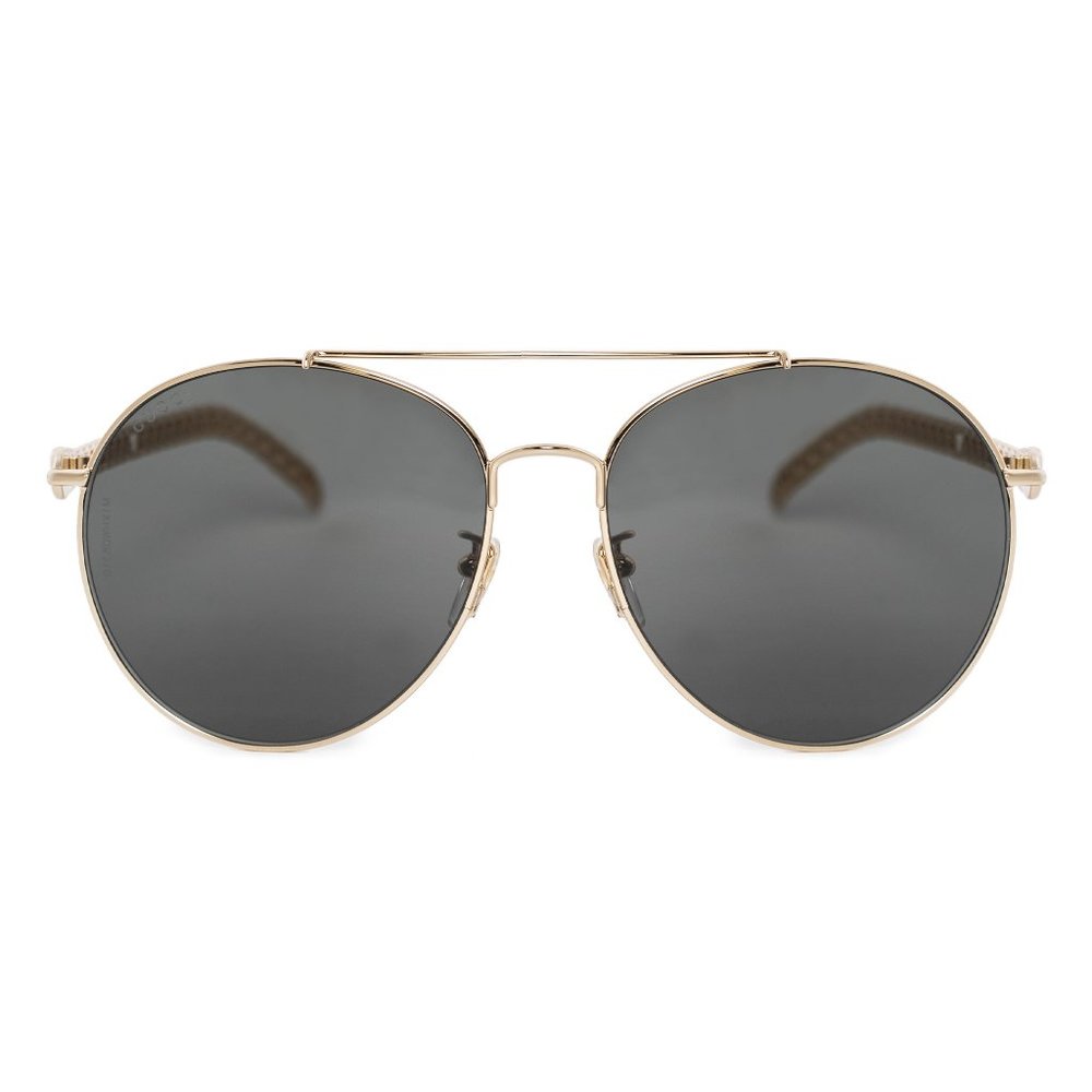 Gucci Grey Aviator Sunglasses